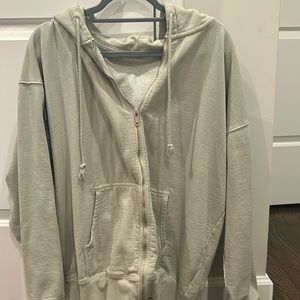 Brandy Melville sage green zip up